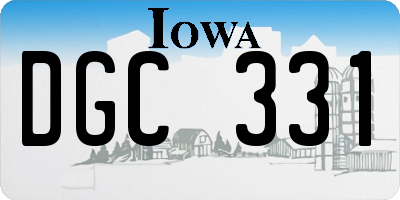 IA license plate DGC331