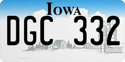 IA license plate DGC332