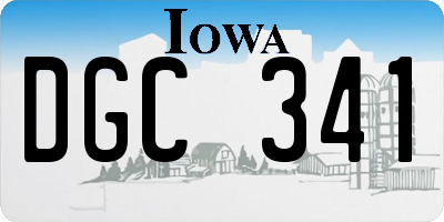 IA license plate DGC341