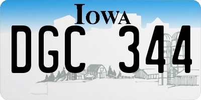 IA license plate DGC344