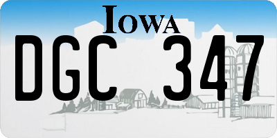 IA license plate DGC347