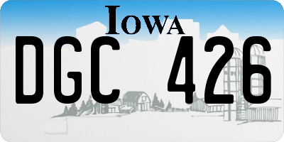 IA license plate DGC426