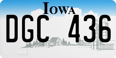 IA license plate DGC436
