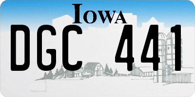 IA license plate DGC441