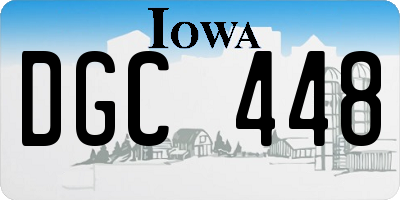IA license plate DGC448
