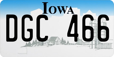 IA license plate DGC466