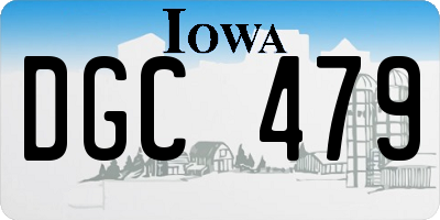 IA license plate DGC479