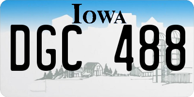 IA license plate DGC488