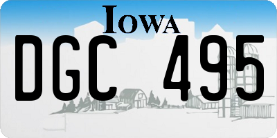 IA license plate DGC495