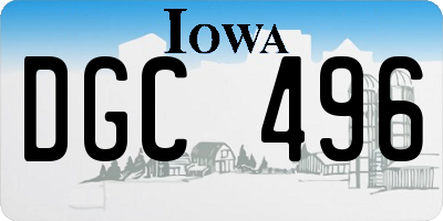 IA license plate DGC496