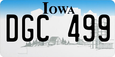 IA license plate DGC499
