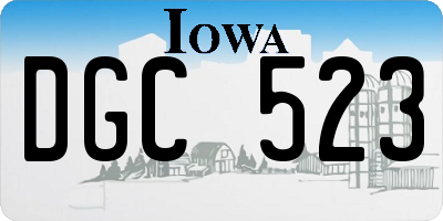 IA license plate DGC523