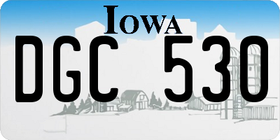 IA license plate DGC530