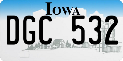 IA license plate DGC532