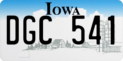 IA license plate DGC541