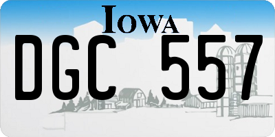 IA license plate DGC557