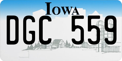 IA license plate DGC559