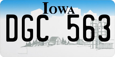 IA license plate DGC563