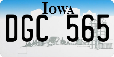 IA license plate DGC565