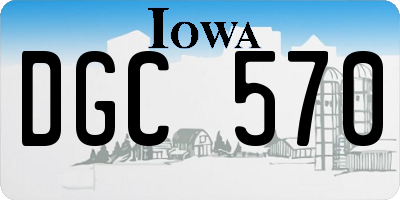 IA license plate DGC570
