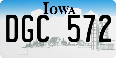 IA license plate DGC572