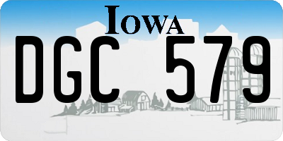IA license plate DGC579