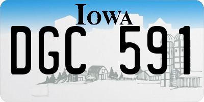IA license plate DGC591