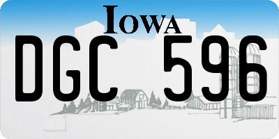 IA license plate DGC596