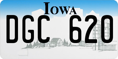 IA license plate DGC620