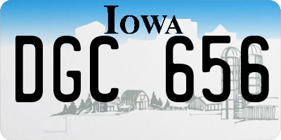 IA license plate DGC656