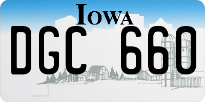 IA license plate DGC660