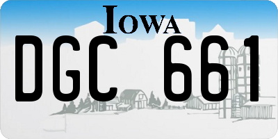 IA license plate DGC661