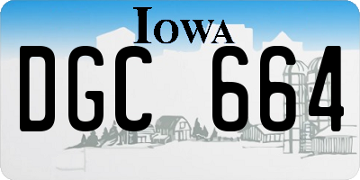 IA license plate DGC664