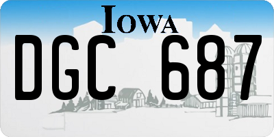 IA license plate DGC687