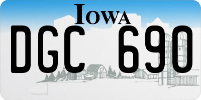 IA license plate DGC690