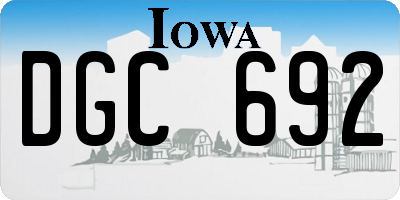 IA license plate DGC692