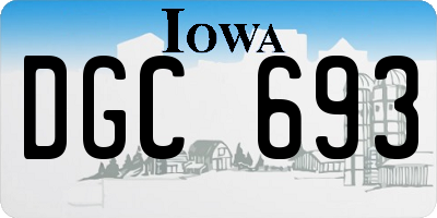 IA license plate DGC693