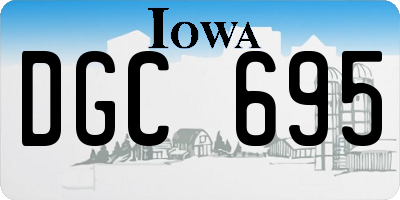 IA license plate DGC695
