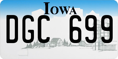 IA license plate DGC699