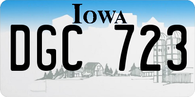 IA license plate DGC723