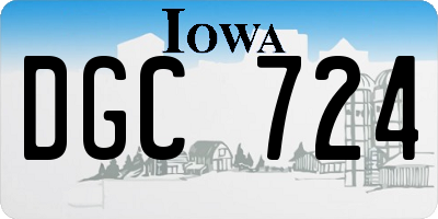 IA license plate DGC724