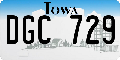 IA license plate DGC729