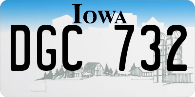 IA license plate DGC732