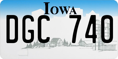 IA license plate DGC740