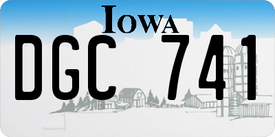IA license plate DGC741