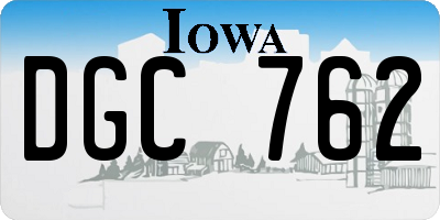 IA license plate DGC762