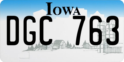 IA license plate DGC763