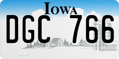 IA license plate DGC766