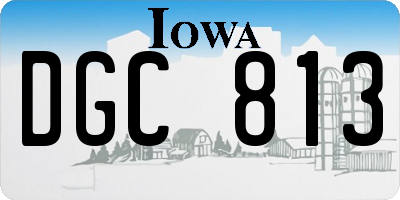 IA license plate DGC813