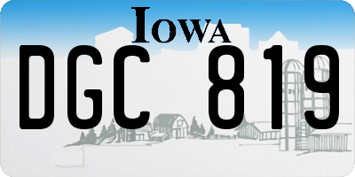 IA license plate DGC819